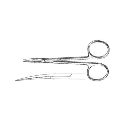 Scissors Iris 4-5/8" Sharp/Sharp Curved 25mm Stainless Steel Ea